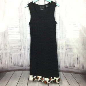 Michael Simon Dress Black Sleeveless Midi S